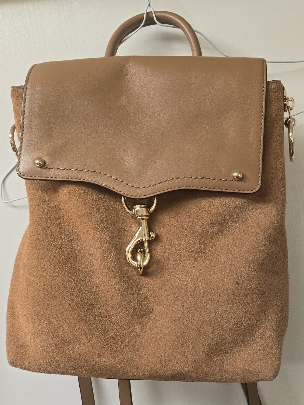 Rebecca Minkoff Jody CF19ISUB15 Camel Suede & Leather Backpack Genuine Leather